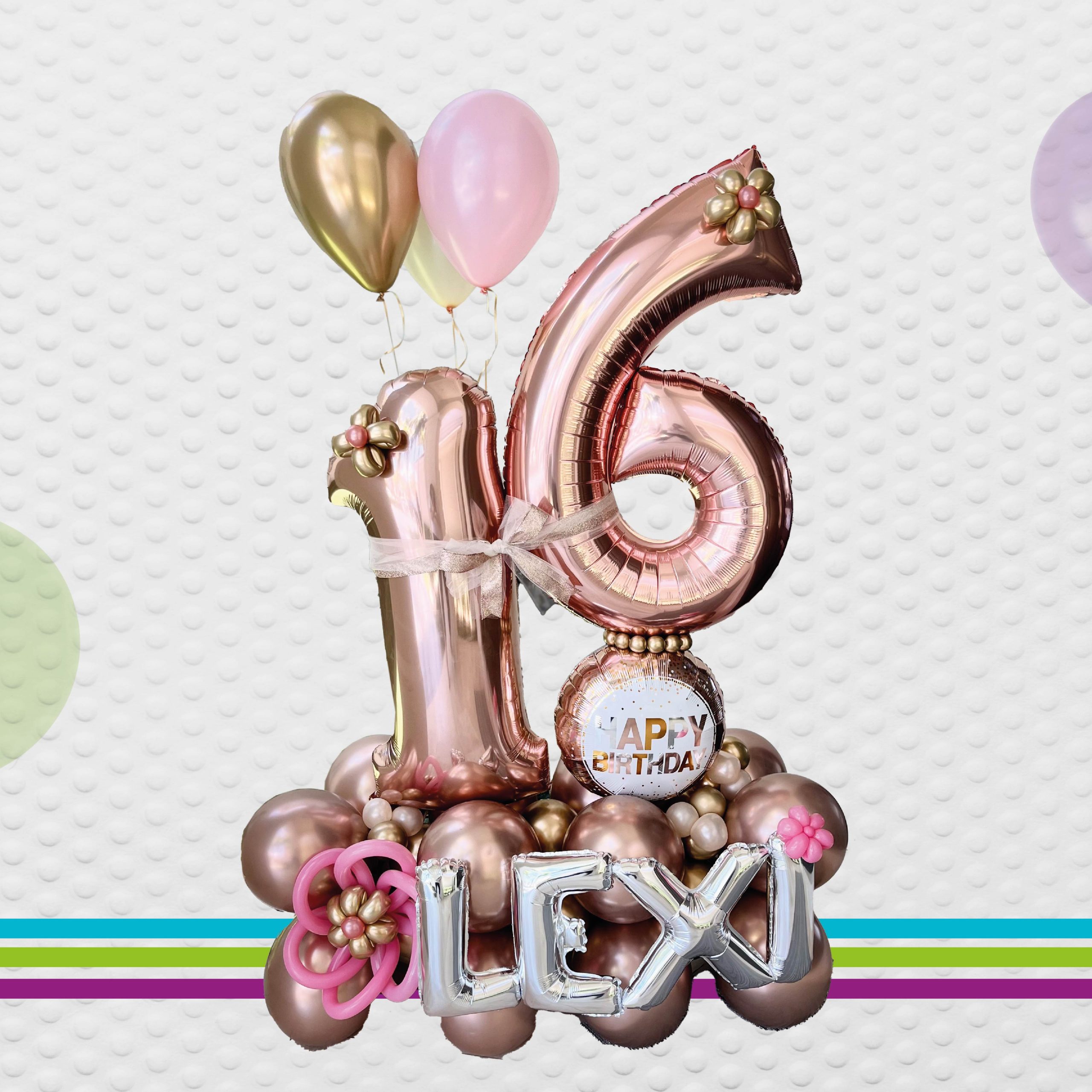 Big Numbers Balloon Bouquet - Image 2