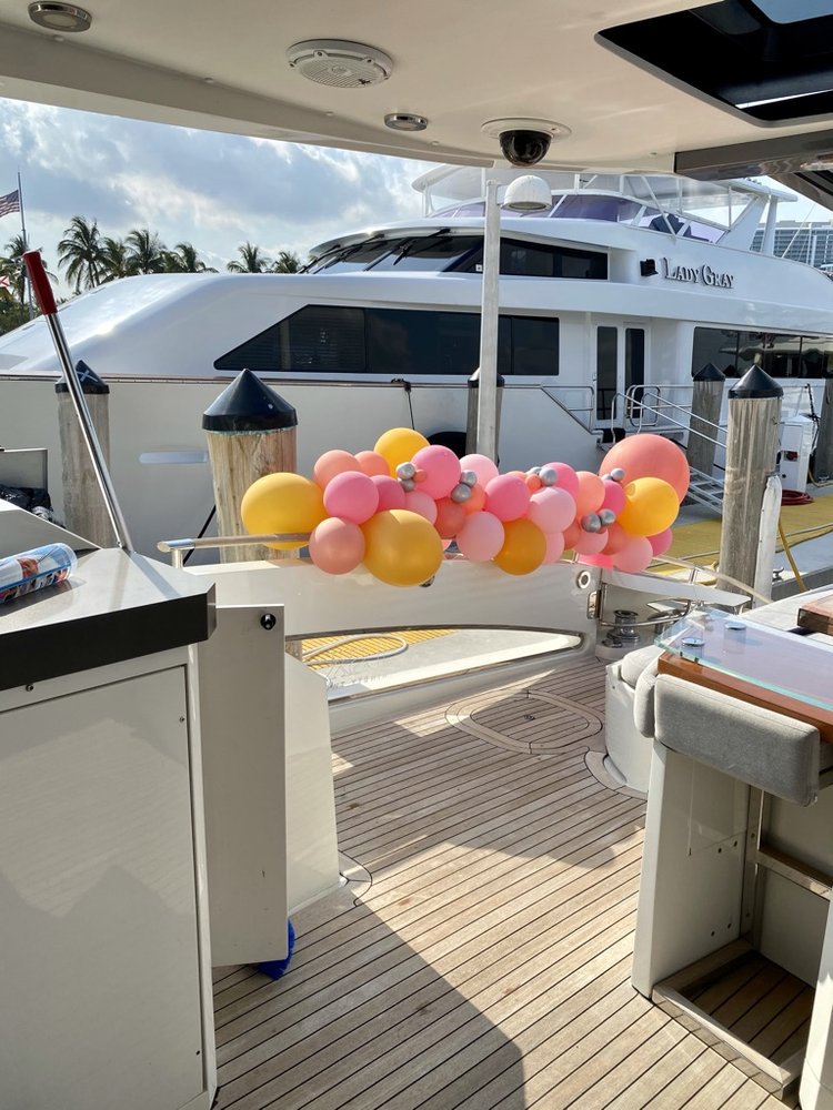 Boat balloon decoration party setup in Prosper, Texas