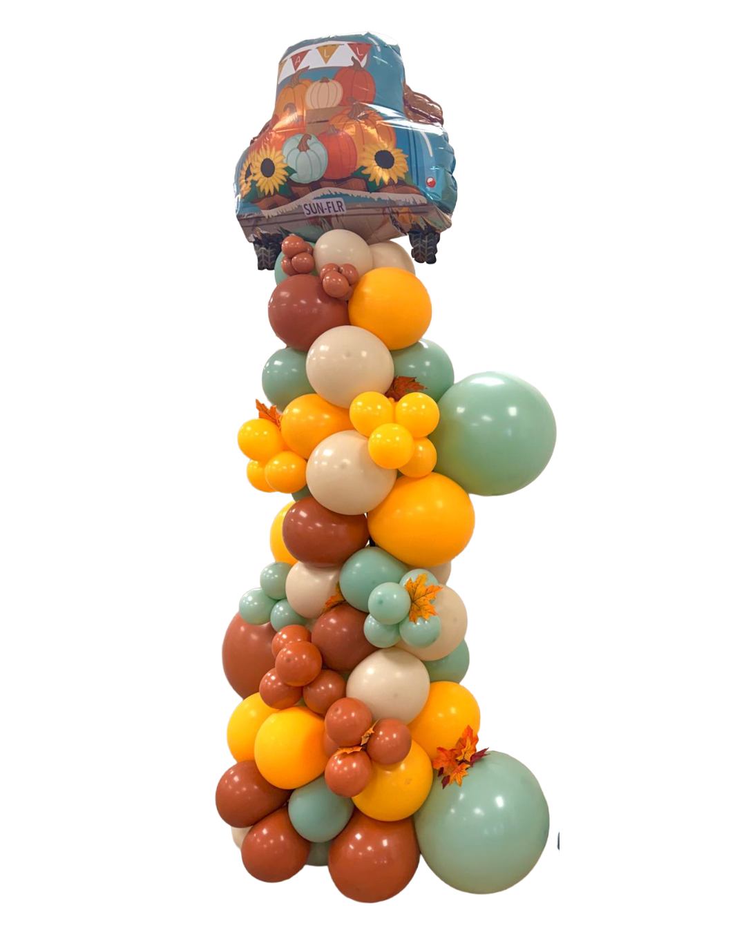 Thanksgiving balloon centerpiece in Prosper