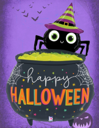 Big foil Helium Balloons Spider Witch