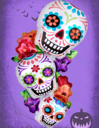 Big foil Helium Balloons Sugar Skull