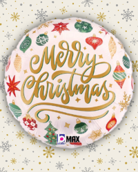 🎅 Merry Christmas Round Foil Balloon (18”)