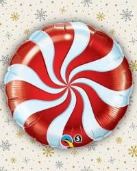 🍭 Christmas Candy Round Foil Balloon (18”)